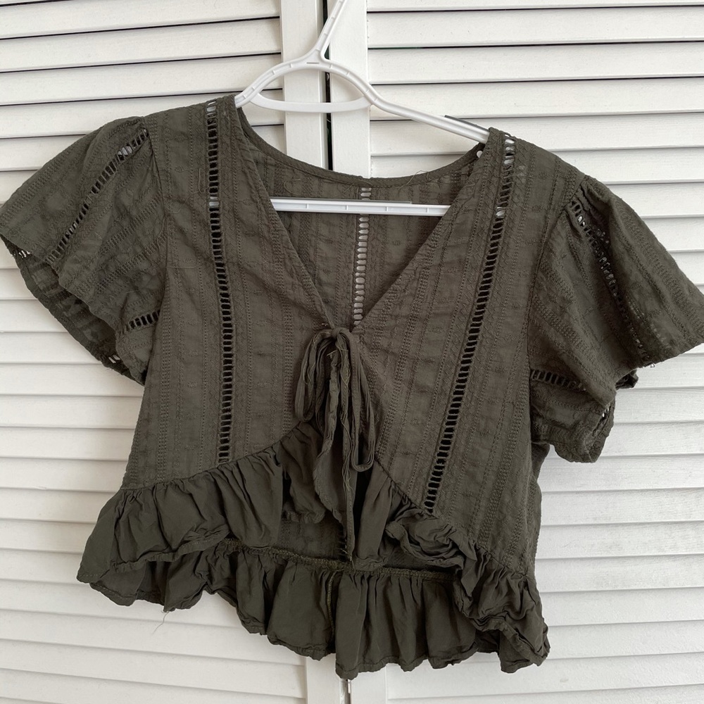 Medium green blouse